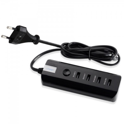 Incarcator USB Hub 4 Porturi USB 2.0 cu Buton ON/OFF 220V RNAI802