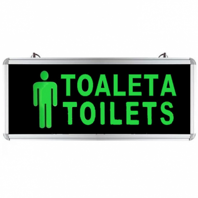 Indicator Luminos Toaleta Toilets Barbati cu Acumulator 355x145mm 1 Fata WT MNR3652