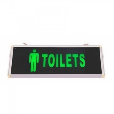 Indicator Luminos Toilets Barbat LED si Acumulator 355x145mm 2 Fete WT