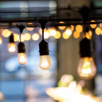 Instalatie LED Solara Ghirlanda 30m 30 Becuri Vintage Alb Cald 220V TO GS30M30B