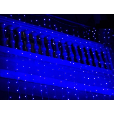 Instalatie Perdea 40 Franjuri 320 LEDuri Albastre 8x1.6 metri