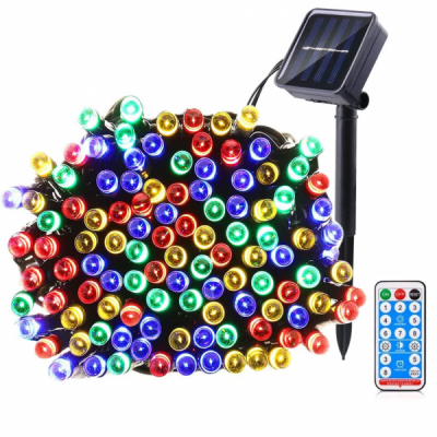 Instalatie Solara si USB cu Telecomanda Snur 33m 300LED Multicolor TO SLT300C