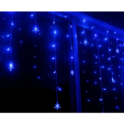 Instalatii Craciun Interconectabile 18 Franjuri Inegali 108 LEDuri Albastre 4.5m