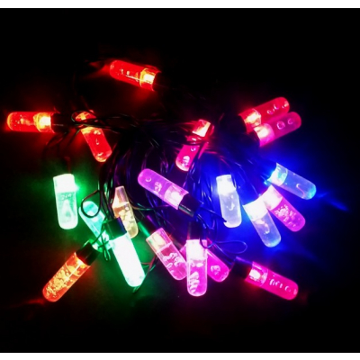 Instalatii de Craciun 20 LED Multicolore Bubble Stick Fir Negru Lungime 5m