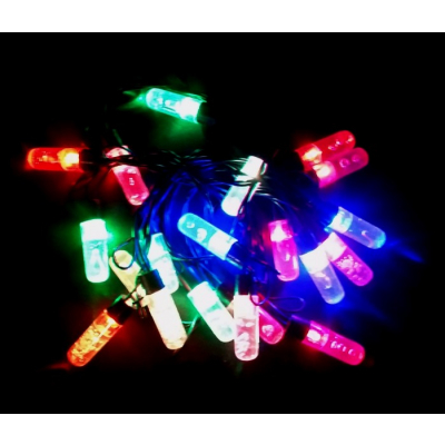 Instalatii de Craciun 20 LED Multicolore Bubble Stick Fir Negru Lungime 5m