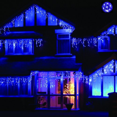Instalatii de Craciun Franjuri 4x0.5m 120LED 7in1 Albastre EXT FA P