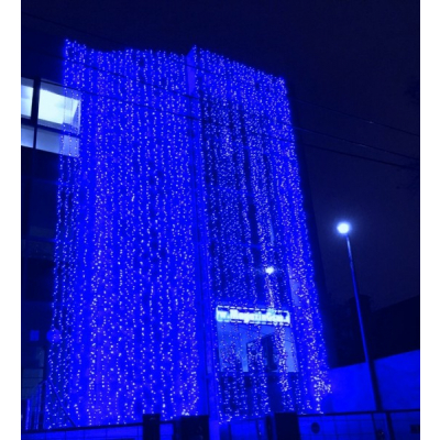 Instalatii de Craciun Perdea Luminoasa Albastra FA 3200 LEDuri 3x10m