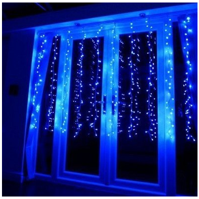 Instalatii de Craciun Perdea Prelungibila 240 LEDuri Albastre 3x1.5m