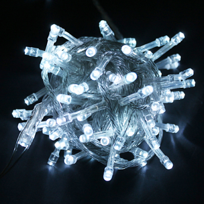 Instalatii Luminoase Craciun Snur 8m 100LED Alb Rece Fir Incolor 3127