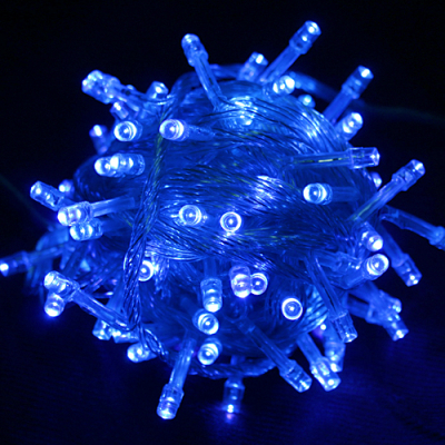 Instalatii Luminoase Craciun Snur 8m 100LED Albastre Fir Incolor 3127