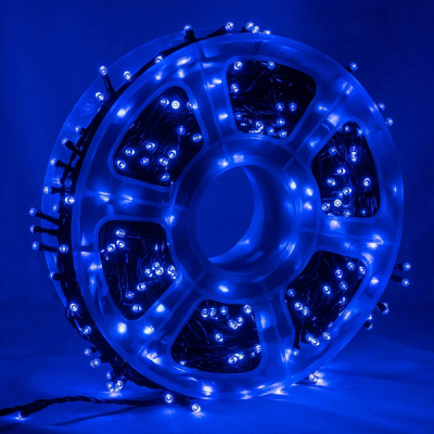 Instalatii Luminoase Liniare Snur Rola 100m LED Albastru 8 Jocuri Lumini TO5007