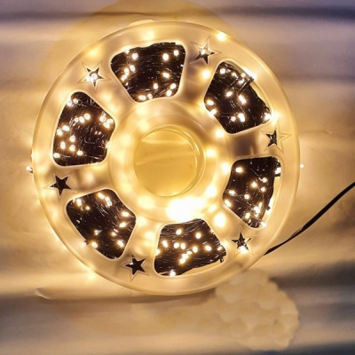 Instalatii Luminoase Liniare Snur Rola 100m LED V8 Diamant Alb Cald Jocuri Lumini TO108