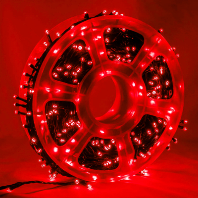 Instalatii Luminoase Liniare Snur Rola 100m LED Mat V8 Rosu Jocuri Lumini TO5025