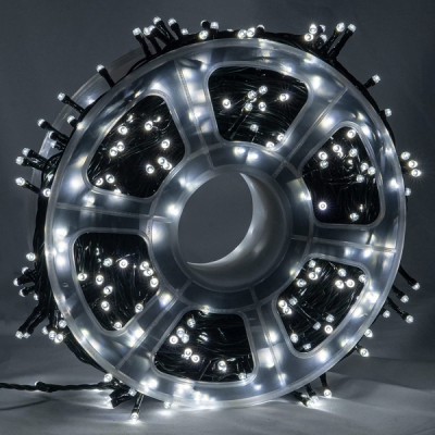 Instalatii Luminoase Liniare Snur Rola 50m LED V8 Diamant Alb Rece Jocuri Lumini TO102