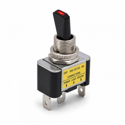 Intrerupator cu Maneta si LED Rosu 12V 30A ON/OFF 3 Pini 6B081 XXM