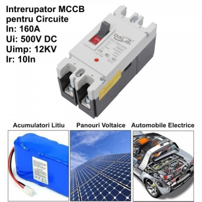 Intrerupator de Circuit Solar MCCB 2P 160A 500V DC 5A057 XXM