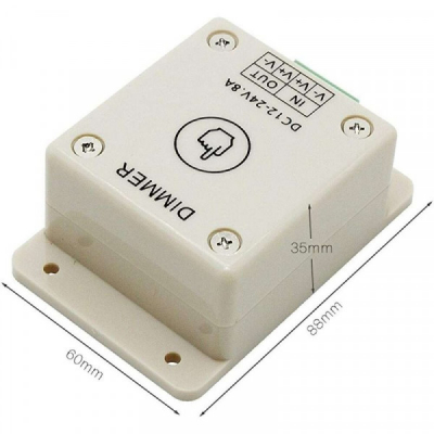 Intrerupator Dimmer Touch LED Monocolor 12V/24V 8A 18A088 XXM