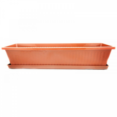 Jardiniera Decor cu Tava 60cm Maro CRL DNC29504