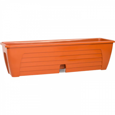 Jardiniera Lido Plus Teracot cu tava incorporata 60x16.5cm 12.3L Maro CNN44717