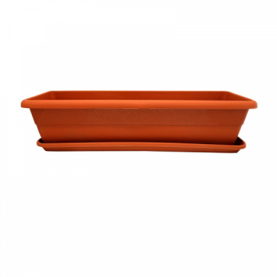 Jardiniera Sterk 40x20x17cm cu tava maro DNC1226 CNN