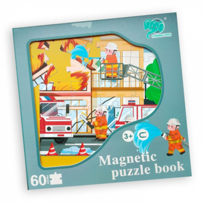 Joc puzzle magnetic Pompierii Neinfricati 60 piese 8526-9 CWT