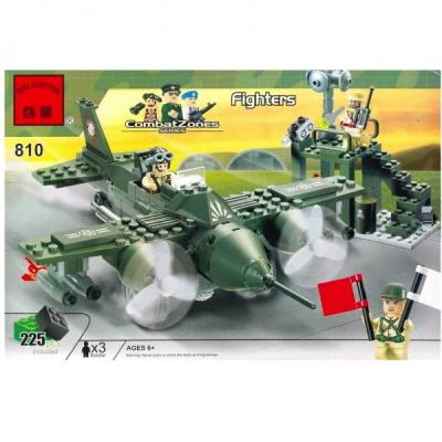Joc tip Lego Avion Militar Enlighten 810 cu 225 Piese