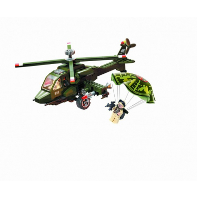 Joc tip Lego Elicopter cu Doua Rachete si 3 Soldati 818