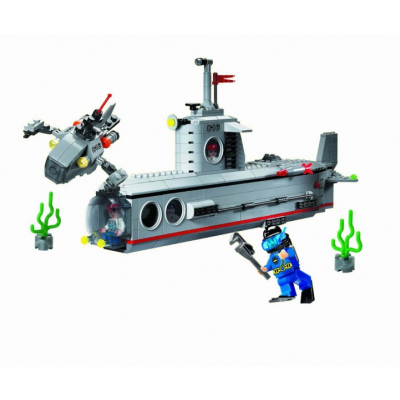 Joc tip Lego Submarin cu 4 Soldati Combat Zones 816