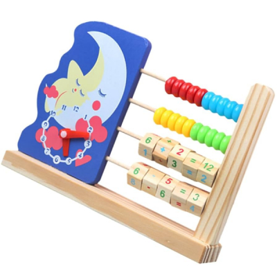 Jucarie copii lemn mini abac 4in1 cu Animalute MMM-336 CWT