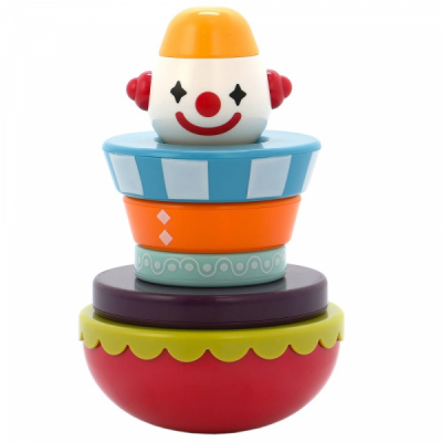 Jucarie corpuri stacabile pentru copii Clown 11.3x11.3x18cm multicolor SLL83019 CWT