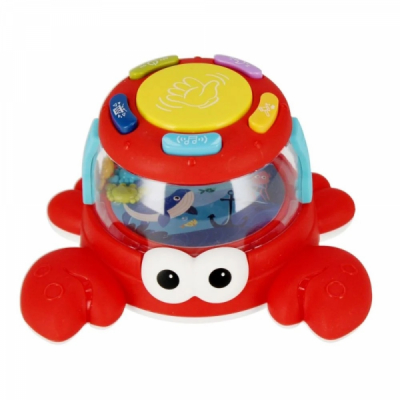 Jucarie interactiva in forma de crab cu sunete lumini si butoane Rosu 65181 CWT