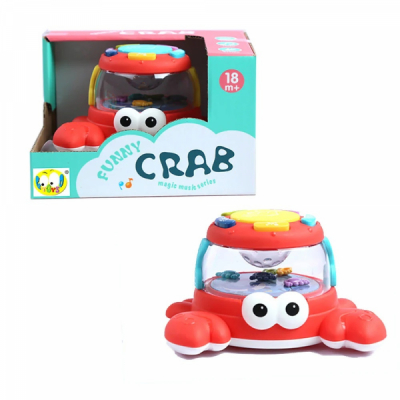 Jucarie interactiva in forma de crab cu sunete lumini si butoane Rosu 65181 CWT