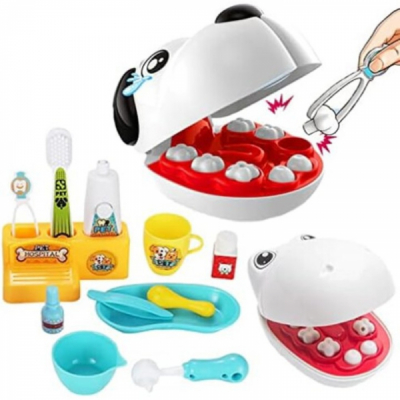 Jucarie Interactiva Pet Dentist cu 17 Piese pentru Micii Stomatologi 8392CB CWT