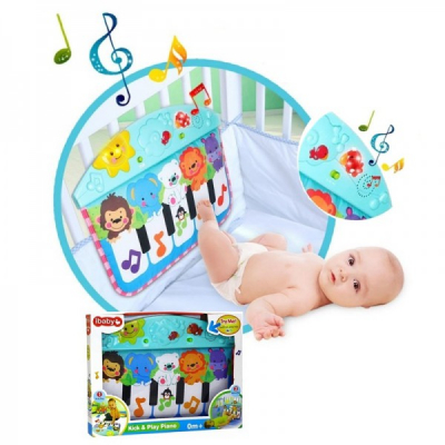 Jucarie Muzicala pentru Patut Bebe Pian Kick&Play Ibaby 68130