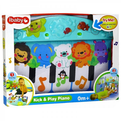 Jucarie Muzicala pentru Patut Bebe Pian Kick&Play Ibaby 68130