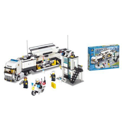 Jucarie tip Lego, Unitate Mobila de Politie Kazi Toys 6727 511 Piese