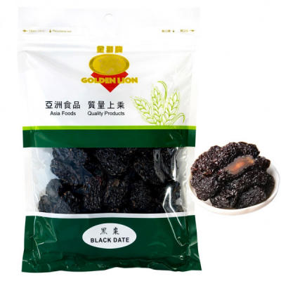 Jujube Curmale Negre Chinezesti Uscate Afumate Hei Zao Golden Lion 200g MLL