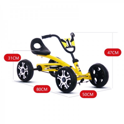 Kart cu Pedale pentru Copii Jolly Kids TL6689 Galben