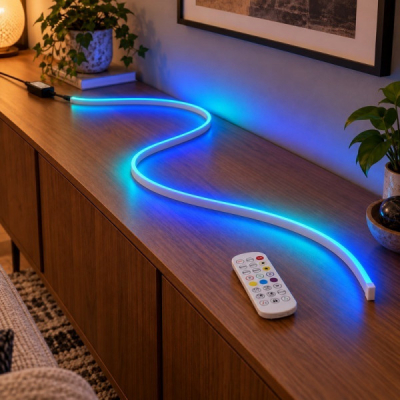 Kit Banda LED Neon Flex RGBIC 24V Telecomanda App 360LED 5m 18A223 XXM