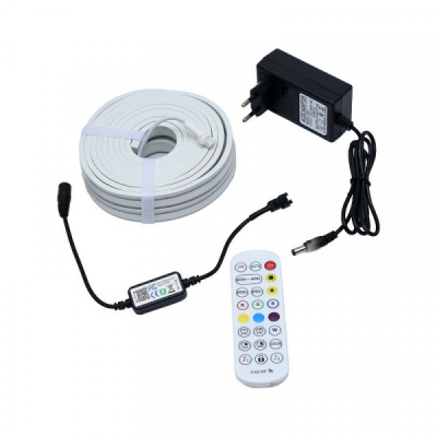 Kit Banda LED Neon Flex RGBIC 24V Telecomanda App 360LED 5m 18A223 XXM