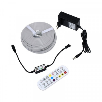 Kit Banda LED Neon Flex RGBIC 24V Telecomanda App 360LED 5m 18A223 XXM