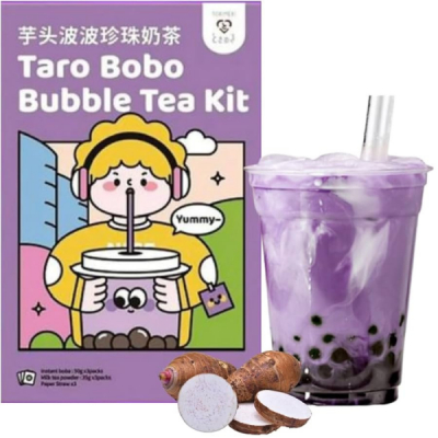 Kit Bubble Tea Tokimeki Perle Tapioca Boba Tea Cartof Dulce Mov 255g MLL