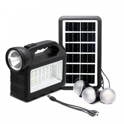 Kit cu Panou Solar Lanterna LED 3 Becuri LED 6V 80W GdTimes GD101