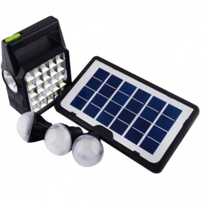 Kit cu Panou Solar Lanterna LED 3 Becuri LED 6V 80W GdTimes GD105