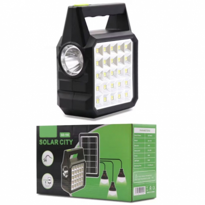 Kit cu Panou Solar Lanterna LED 3 Becuri LED 6V 80W GdTimes GD105