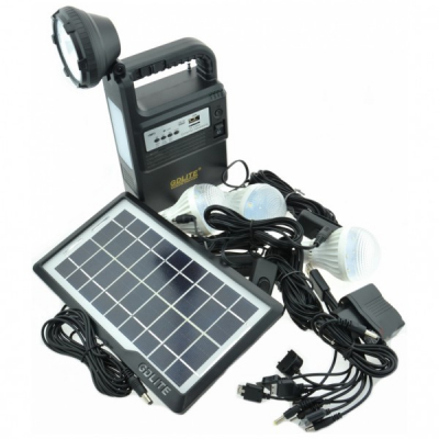 Kit Incarcator Urgente cu Panou Solar Lanterna Radio FM USB MP3 GD8133