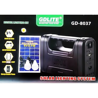 Kit Panou Solar 7W cu Lanterna Gdlite GD8037