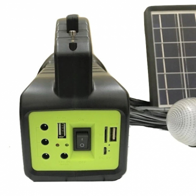 Kit Solar cu BT, Radio si Lanterna 10W 3+1 Becuri Acumulator CL18