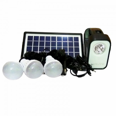 Kit Solar Lampa U, Lanterna LED 1W, USB, 3 Becuri, 6V 4Ah GDLite3 GD7