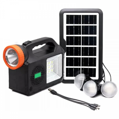 Kit Solar cu Panou Solar Boxa Bluetooth RadioFM 3Becuri 6V GDLITE GD102